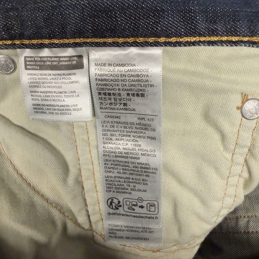 Levi's 527 Slim Bootcut Jeans Mens 32x30 Dark Wash Blue Denim 5-Pocket - Picture 10 of 16